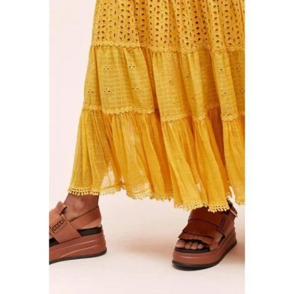 Anthropologie Payal Jain Fallon Eyelet Maxi Dress - Picture 8 of 8